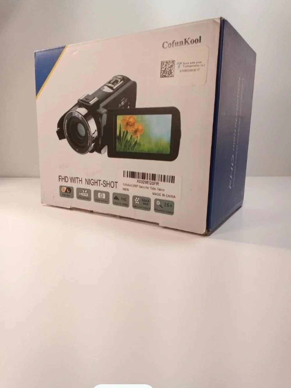CofunKool FHD 1080P Handheld Camcorder Night Vision 16x Zoom LCD SD/SDHC (C-02)